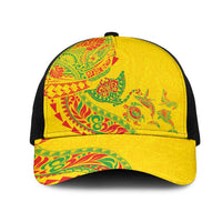 Hawaiian Kakau Tribal Sea Animals Tattoos Mesh Trucker Cap Kanaka Maoli Flag Color Inspired