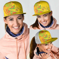 Hawaiian Kakau Tribal Sea Animals Tattoos Mesh Trucker Cap Kanaka Maoli Flag Color Inspired
