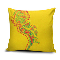 Hawaiian Kakau Tribal Sea Animals Tattoos Pillow Cover Kanaka Maoli Flag Color Inspired