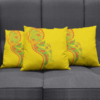 Hawaiian Kakau Tribal Sea Animals Tattoos Pillow Cover Kanaka Maoli Flag Color Inspired