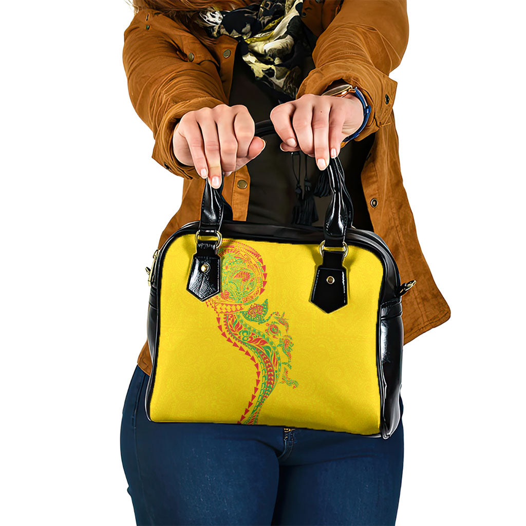 Hawaiian Kakau Tribal Sea Animals Tattoos Shoulder Handbag Kanaka Maoli Flag Color Inspired