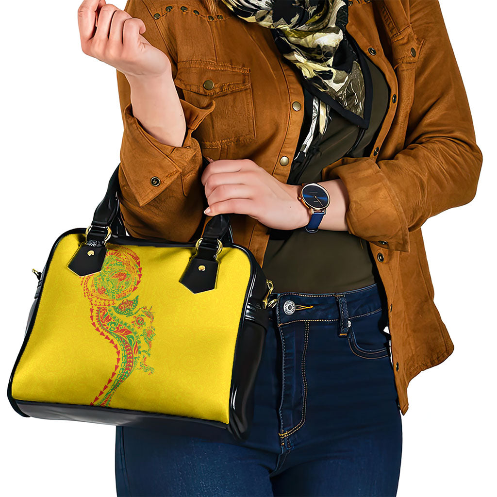 Hawaiian Kakau Tribal Sea Animals Tattoos Shoulder Handbag Kanaka Maoli Flag Color Inspired