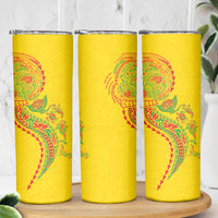 Hawaiian Kakau Tribal Sea Animals Tattoos Skinny Tumbler Kanaka Maoli Flag Color Inspired