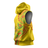 Hawaiian Kakau Tribal Sea Animals Tattoos Sleeveless Hoodie Kanaka Maoli Flag Color Inspired