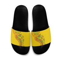 Hawaiian Kakau Tribal Sea Animals Tattoos Slide Sandals Kanaka Maoli Flag Color Inspired