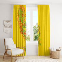 Hawaiian Kakau Tribal Sea Animals Tattoos Window Curtain Kanaka Maoli Flag Color Inspired