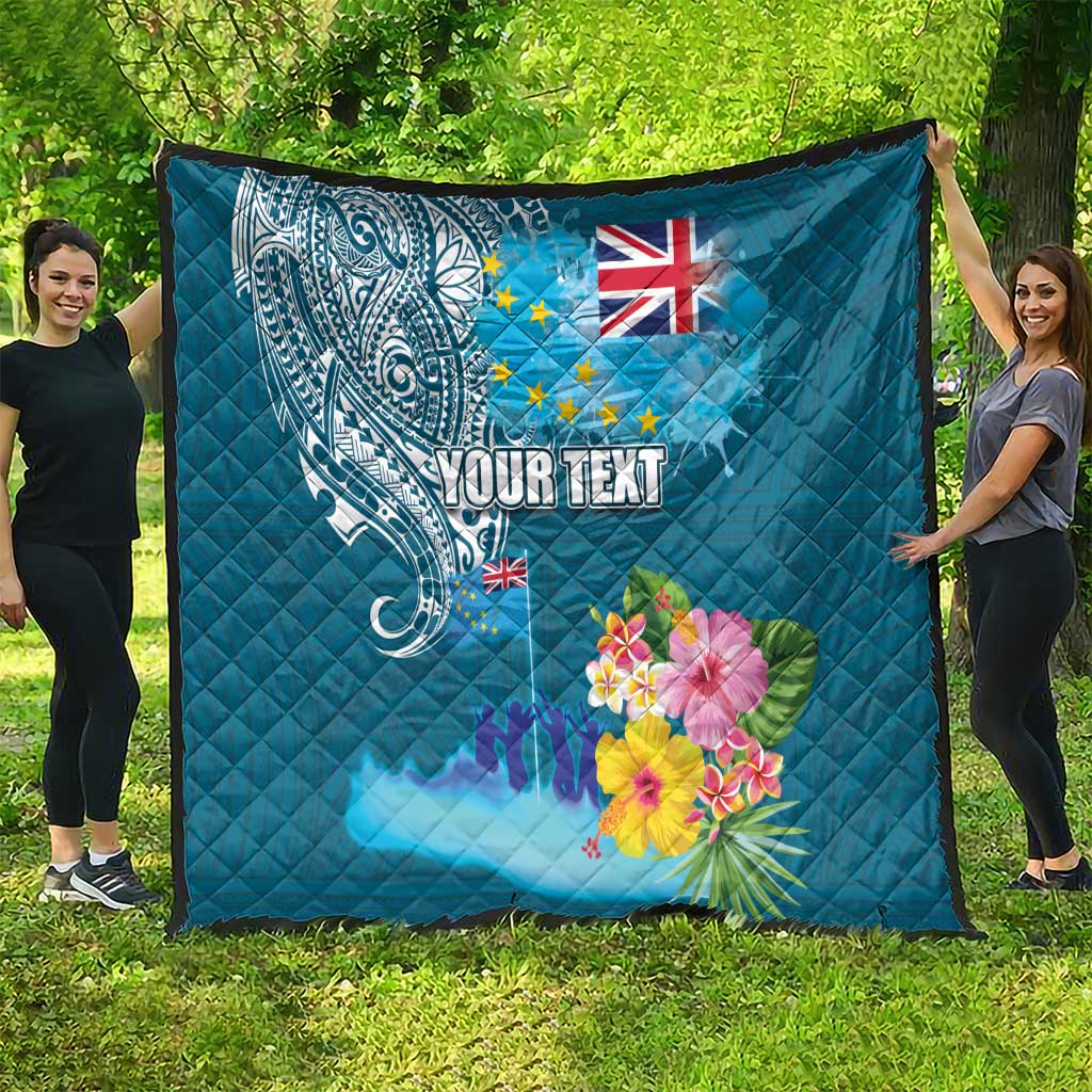 Personalised Tuvalu Independence Day Quilt Tuvaluan Tribal Flag Style LT03 - Polynesian Pride