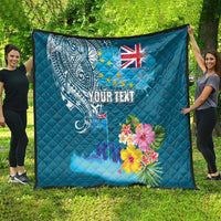 Personalised Tuvalu Independence Day Quilt Tuvaluan Tribal Flag Style LT03 - Polynesian Pride