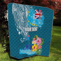 Personalised Tuvalu Independence Day Quilt Tuvaluan Tribal Flag Style LT03 - Polynesian Pride