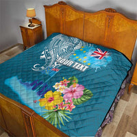 Personalised Tuvalu Independence Day Quilt Tuvaluan Tribal Flag Style LT03 - Polynesian Pride