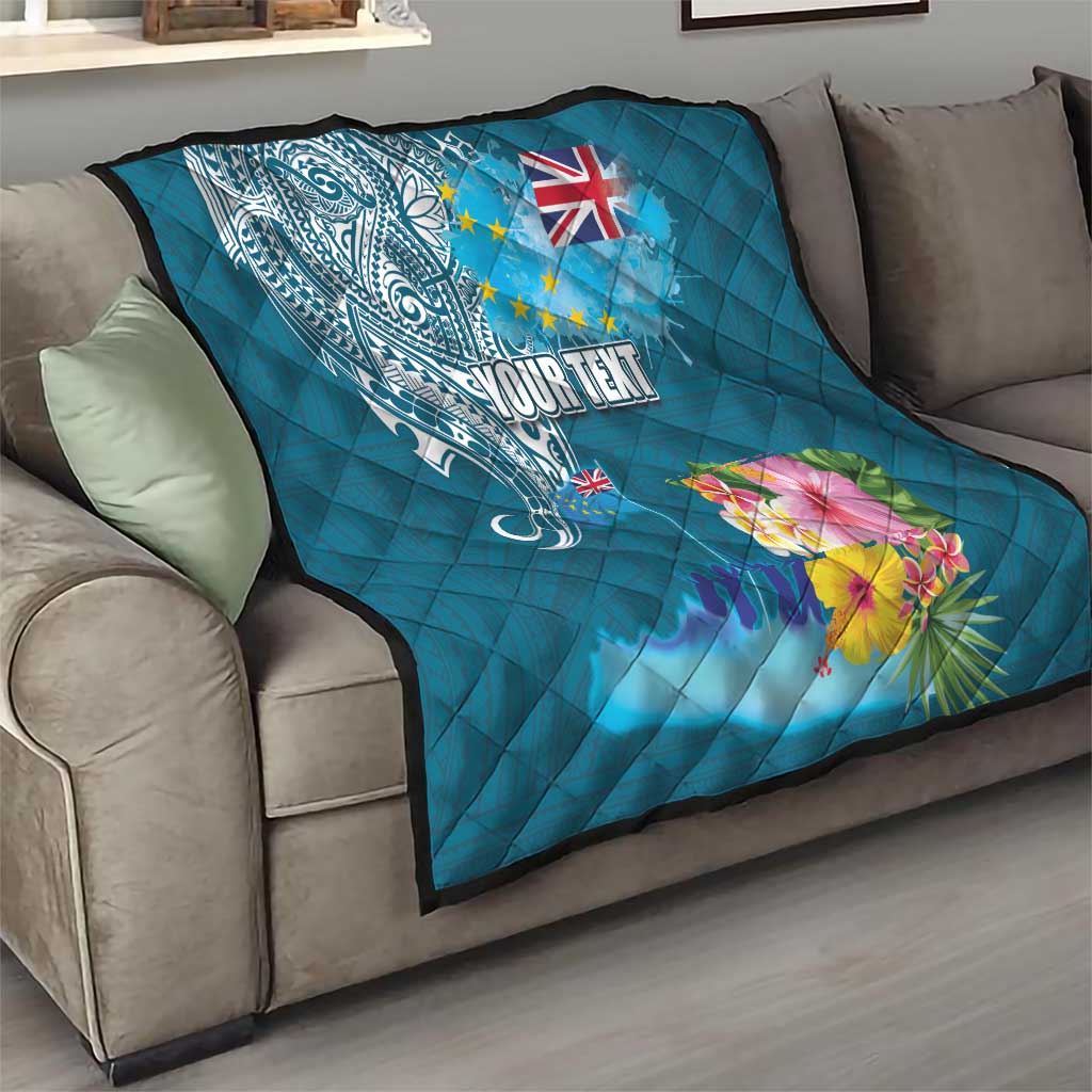 Personalised Tuvalu Independence Day Quilt Tuvaluan Tribal Flag Style LT03 - Polynesian Pride