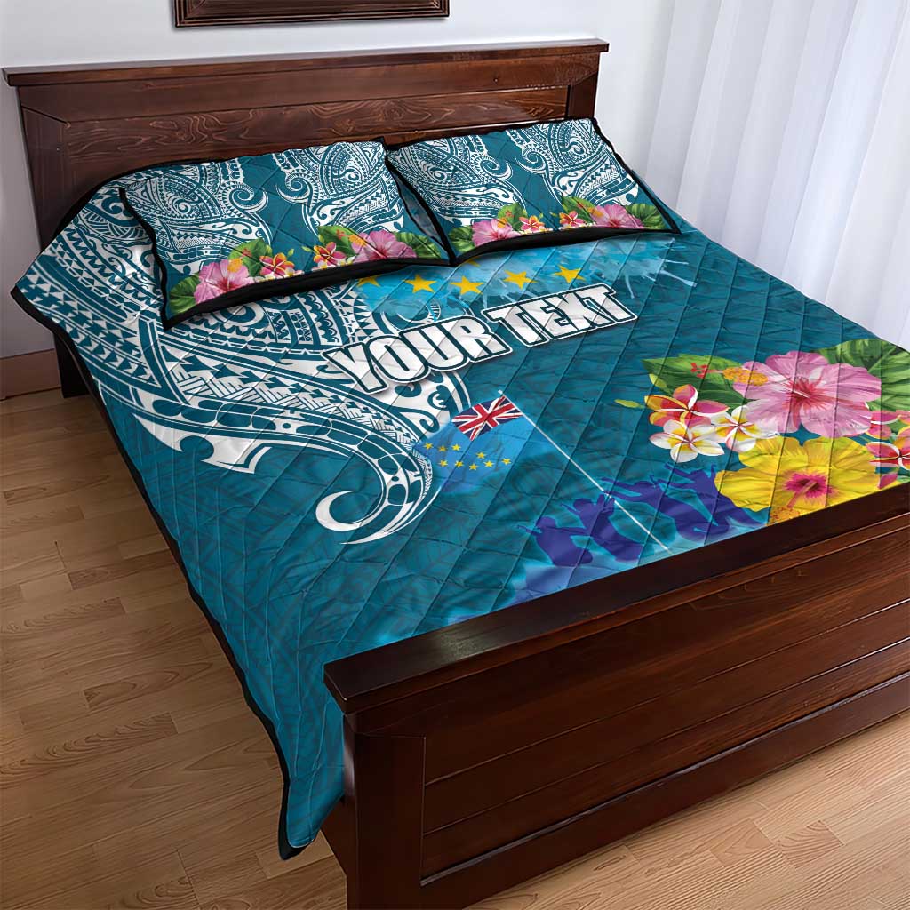 Personalised Tuvalu Independence Day Quilt Bed Set Tuvaluan Tribal Flag Style LT03 - Polynesian Pride