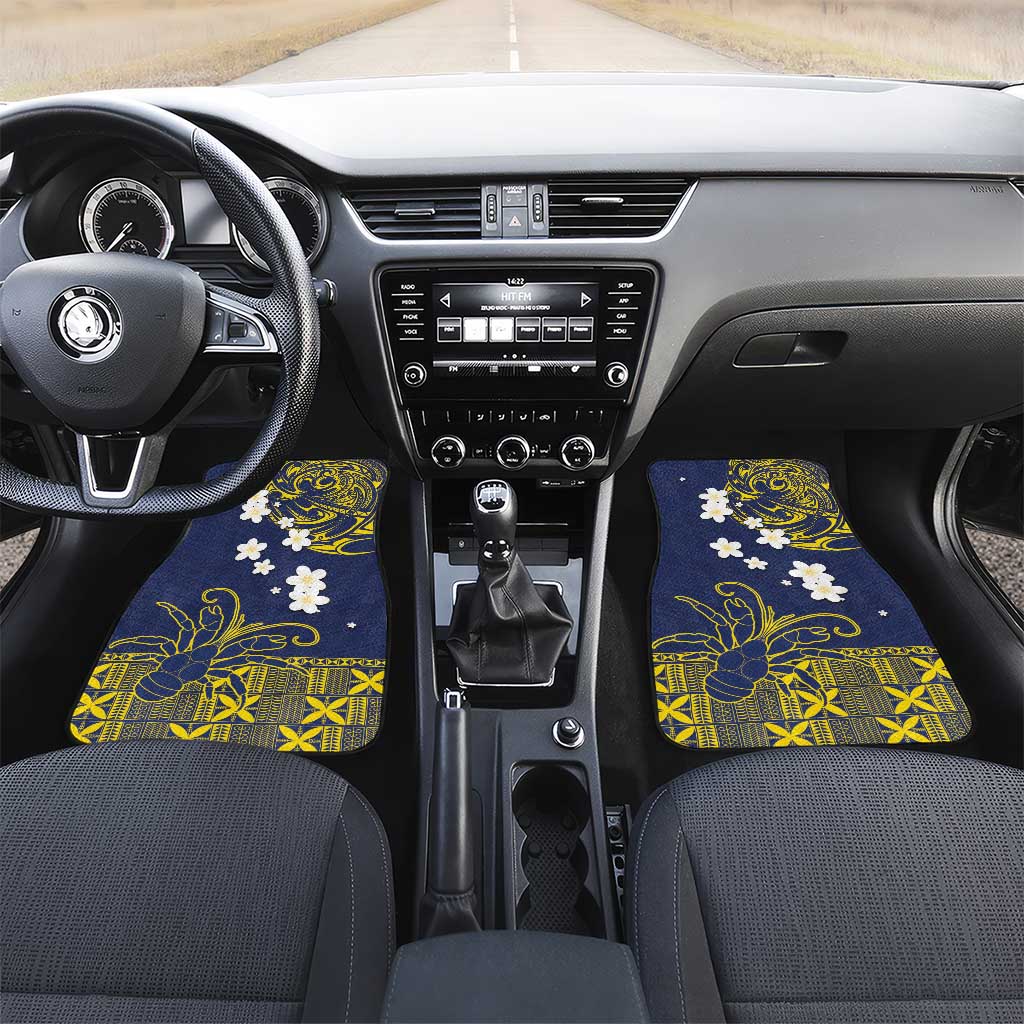 Niue Independence Day Car Mats Hiapo Pattern Fiti Pua and Uga