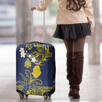 Niue Independence Day Luggage Cover Hiapo Pattern Fiti Pua and Uga LT03 - Polynesian Pride