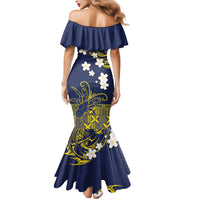 Niue Independence Day Mermaid Dress Hiapo Pattern Fiti Pua and Uga