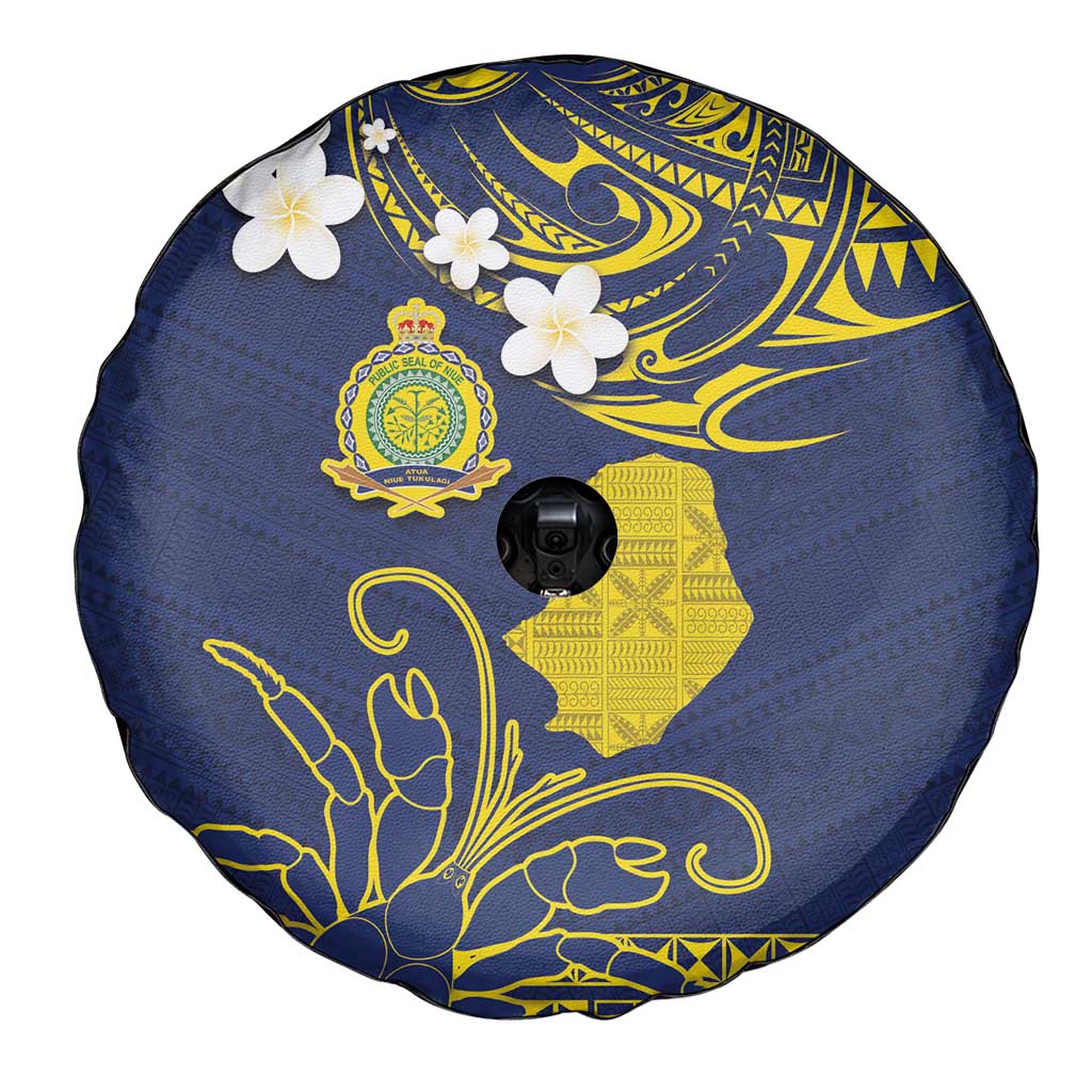 Niue Independence Day Spare Tire Cover Hiapo Pattern Fiti Pua and Uga LT03 - Polynesian Pride