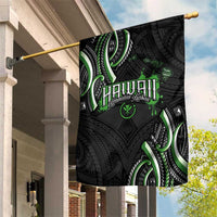 Traditional Art Hawaiian Kakau Tattoos Garden Flag Green Color - Polynesian Pride