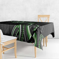 Traditional Art Hawaiian Kakau Tattoos Tablecloth Green Color - Polynesian Pride