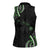 Traditional Art Hawaiian Kakau Tattoos Women Sleeveless Polo Shirt Green Color - Polynesian Pride