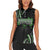 Traditional Art Hawaiian Kakau Tattoos Women Sleeveless Polo Shirt Green Color - Polynesian Pride