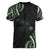 Traditional Art Hawaiian Kakau Tattoos Women V-Neck T-Shirt Green Color - Polynesian Pride