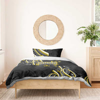 Traditional Art Hawaiian Kakau Tattoos Bedding Set Yellow Color - Polynesian Pride