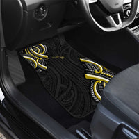 Traditional Art Hawaiian Kakau Tattoos Car Mats Yellow Color - Polynesian Pride