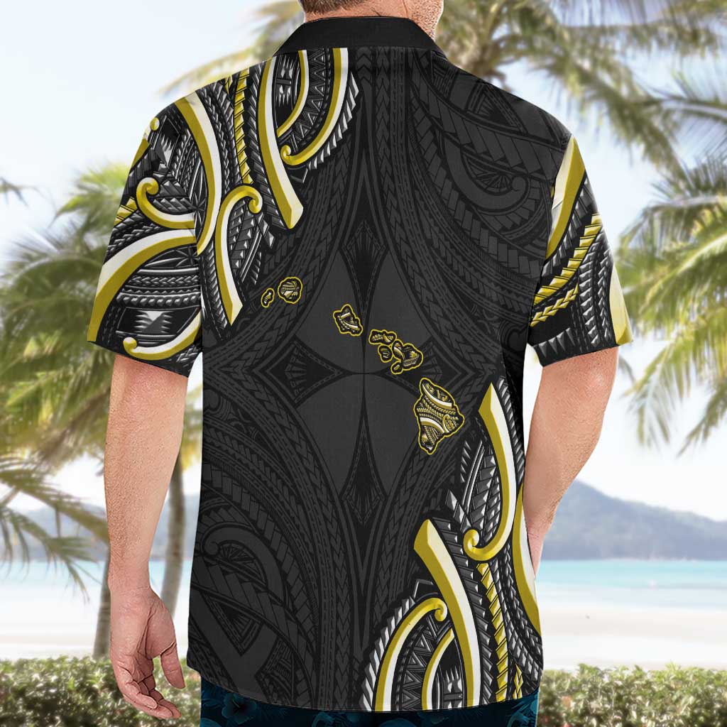 Traditional Art Hawaiian Kakau Tattoos Hawaiian Shirt Yellow Color - Polynesian Pride