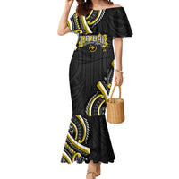 Traditional Art Hawaiian Kakau Tattoos Mermaid Dress Yellow Color LT03 Women Yellow - Polynesian Pride