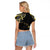 Traditional Art Hawaiian Kakau Tattoos Raglan Cropped T Shirt Yellow Color - Polynesian Pride