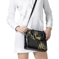 Traditional Art Hawaiian Kakau Tattoos Shoulder Handbag Yellow Color - Polynesian Pride