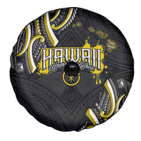 Traditional Art Hawaiian Kakau Tattoos Spare Tire Cover Yellow Color - Polynesian Pride