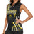 Traditional Art Hawaiian Kakau Tattoos Women Sleeveless Polo Shirt Yellow Color - Polynesian Pride