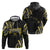 Traditional Art Hawaiian Kakau Tattoos Zip Hoodie Yellow Color - Polynesian Pride