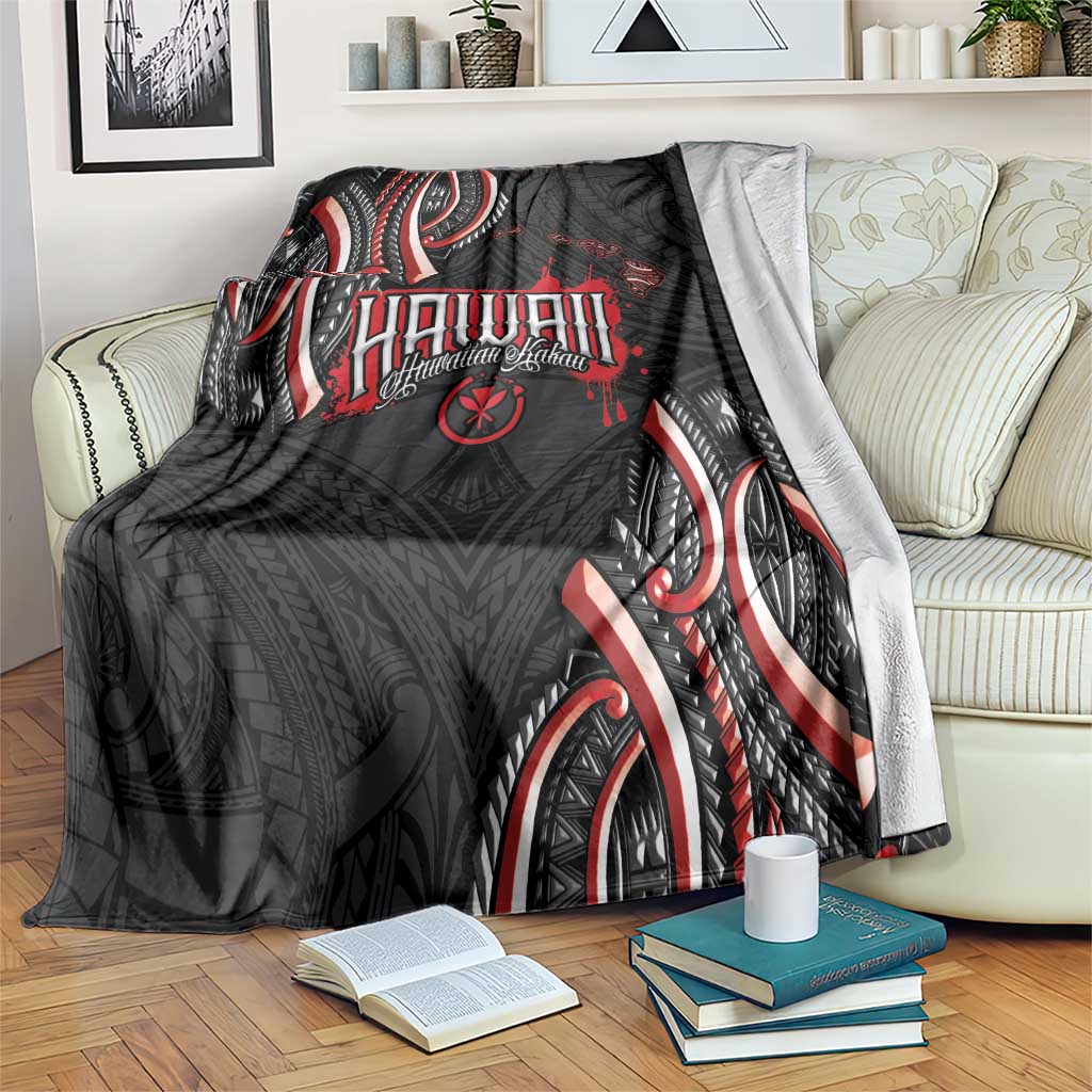Traditional Art Hawaiian Kakau Tattoos Blanket Red Color - Polynesian Pride