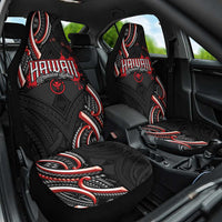 Traditional Art Hawaiian Kakau Tattoos Car Seat Cover Red Color - Polynesian Pride