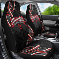 Traditional Art Hawaiian Kakau Tattoos Car Seat Cover Red Color - Polynesian Pride