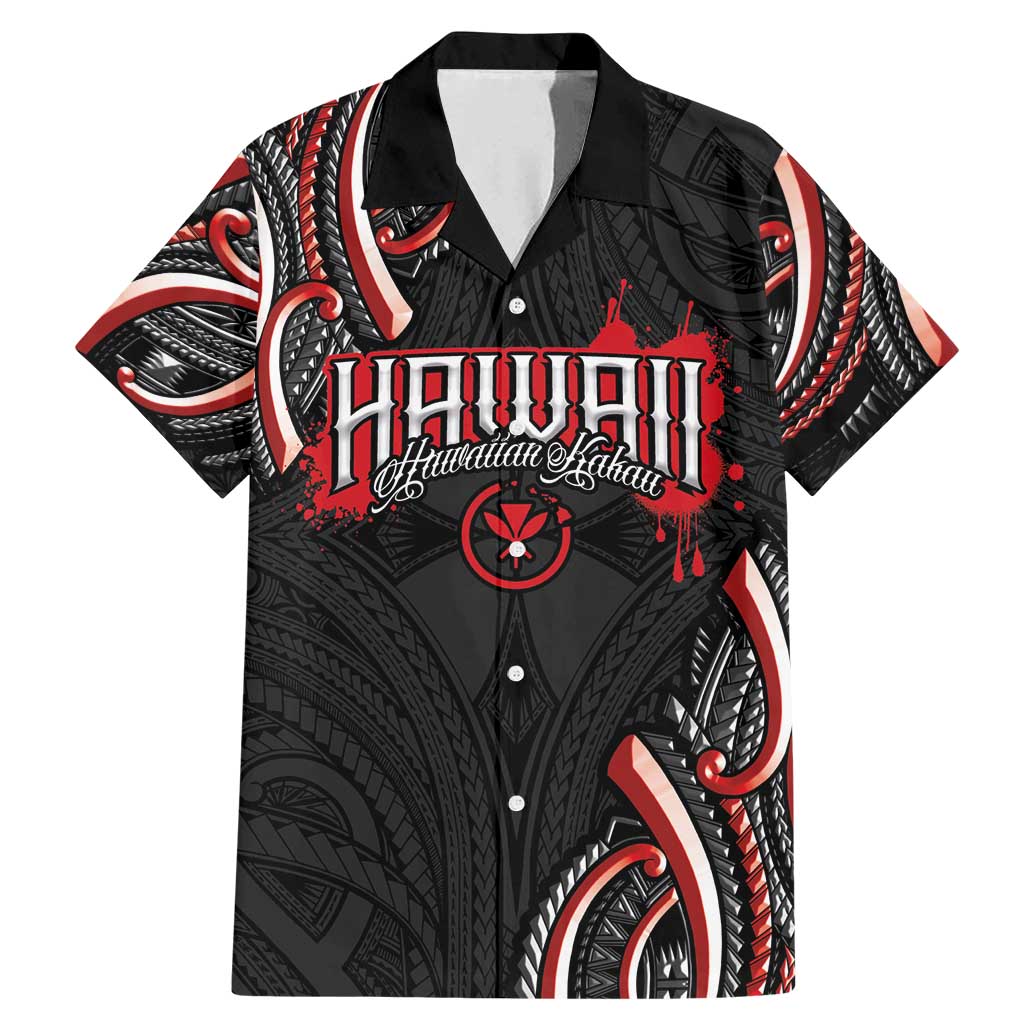Traditional Art Hawaiian Kakau Tattoos Family Matching Mermaid Dress and Hawaiian Shirt Red Color - Polynesian Pride