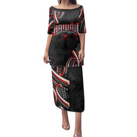 Traditional Art Hawaiian Kakau Tattoos Family Matching Puletasi and Hawaiian Shirt Red Color - Polynesian Pride