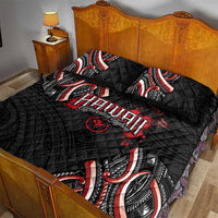 Traditional Art Hawaiian Kakau Tattoos Quilt Bed Set Red Color - Polynesian Pride