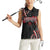 Traditional Art Hawaiian Kakau Tattoos Women Sleeveless Polo Shirt Red Color - Polynesian Pride