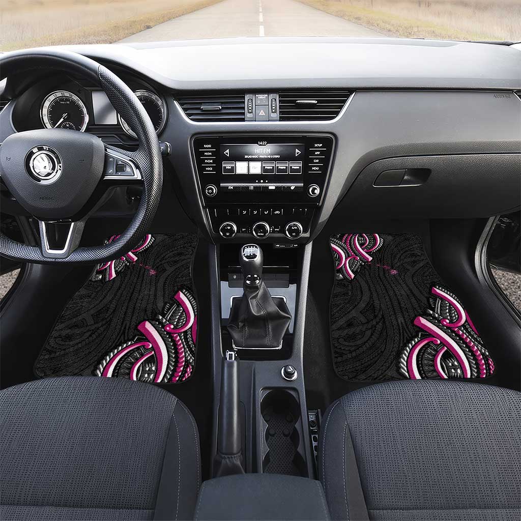 Traditional Art Hawaiian Kakau Tattoos Car Mats Pink Color - Polynesian Pride