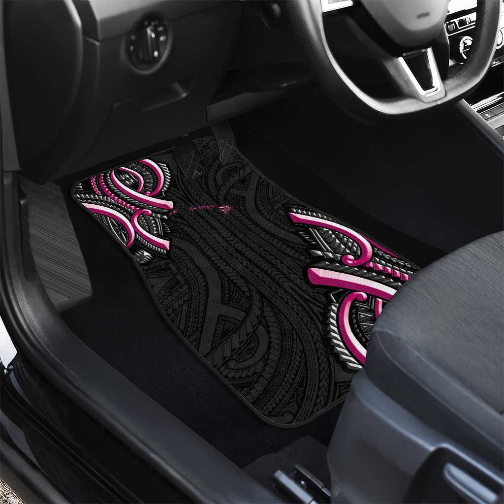 Traditional Art Hawaiian Kakau Tattoos Car Mats Pink Color - Polynesian Pride