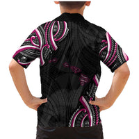 Traditional Art Hawaiian Kakau Tattoos Family Matching Mermaid Dress and Hawaiian Shirt Pink Color - Polynesian Pride