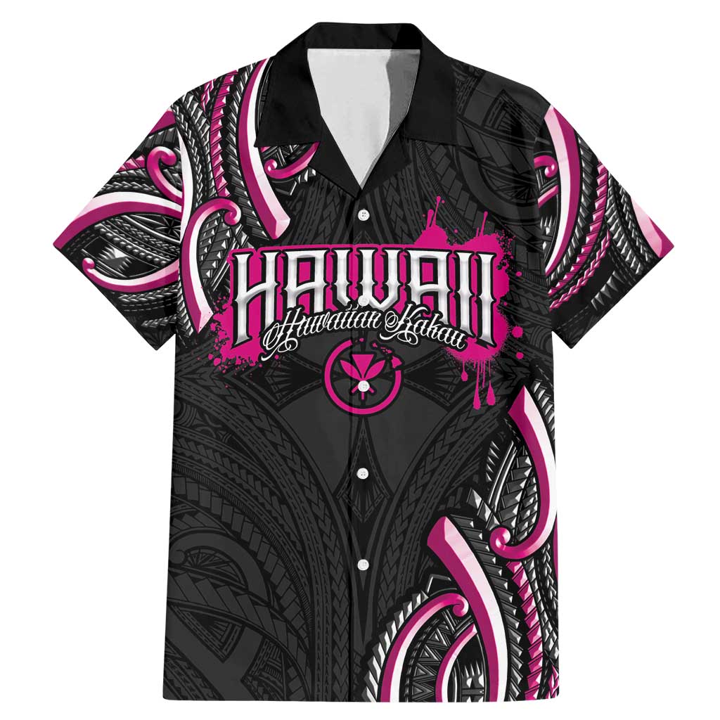 Traditional Art Hawaiian Kakau Tattoos Family Matching Mermaid Dress and Hawaiian Shirt Pink Color - Polynesian Pride