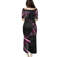 Traditional Art Hawaiian Kakau Tattoos Family Matching Puletasi and Hawaiian Shirt Pink Color - Polynesian Pride