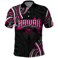 Traditional Art Hawaiian Kakau Tattoos Polo Shirt Pink Color - Polynesian Pride