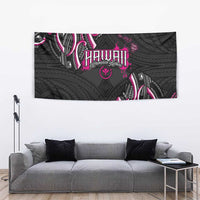 Traditional Art Hawaiian Kakau Tattoos Tapestry Pink Color - Polynesian Pride