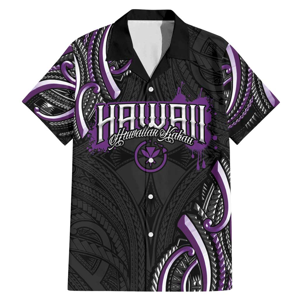 Traditional Art Hawaiian Kakau Tattoos Family Matching Mermaid Dress and Hawaiian Shirt Purple Color - Polynesian Pride