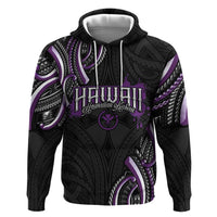 Traditional Art Hawaiian Kakau Tattoos Hoodie Purple Color - Polynesian Pride